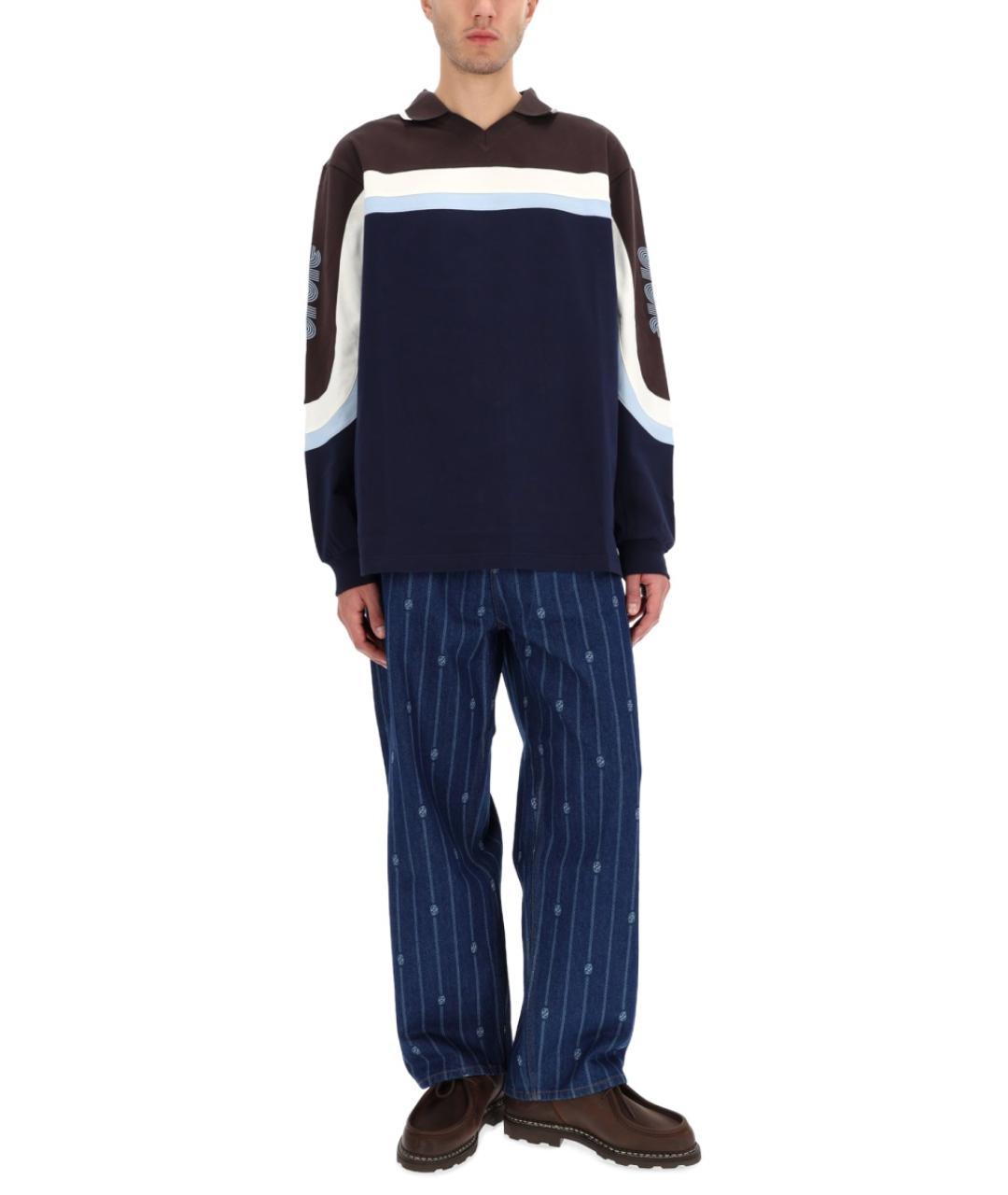 Drole de Monsieur Мульти хлопковое поло с длинным рукавом, фото 3