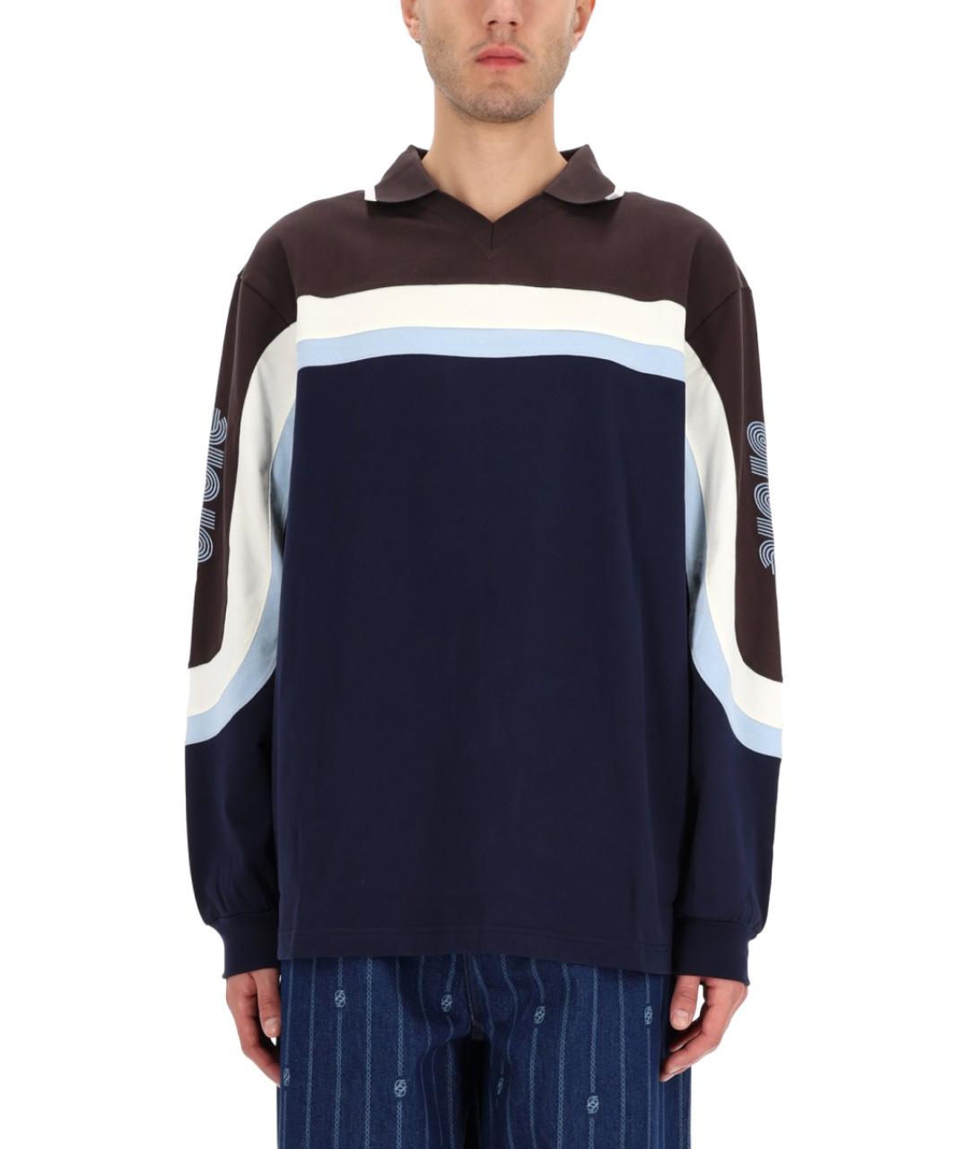 Drole de Monsieur Мульти хлопковое поло с длинным рукавом, фото 2