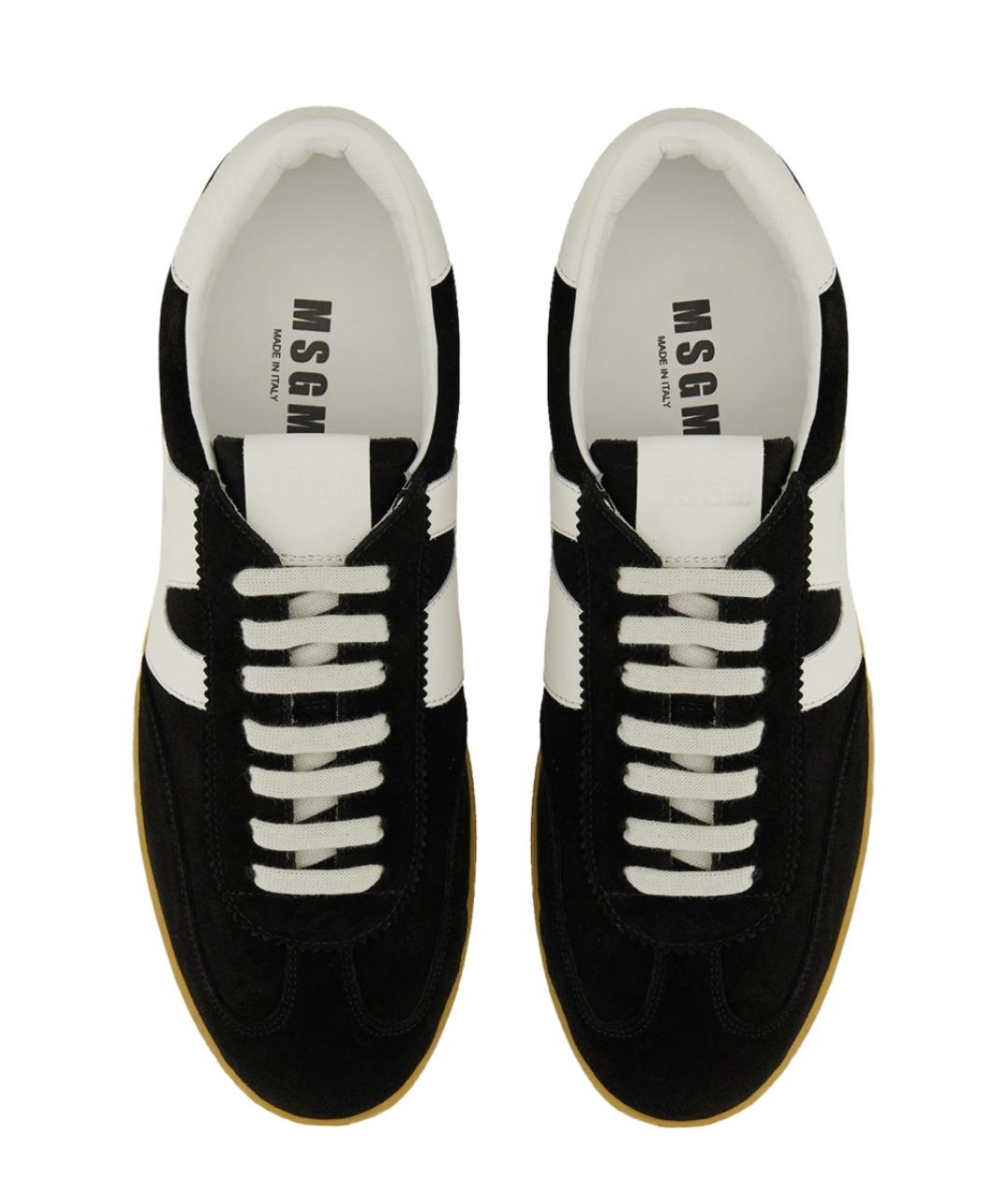 MSGM Черные замшевые низкие кроссовки / кеды, фото 6