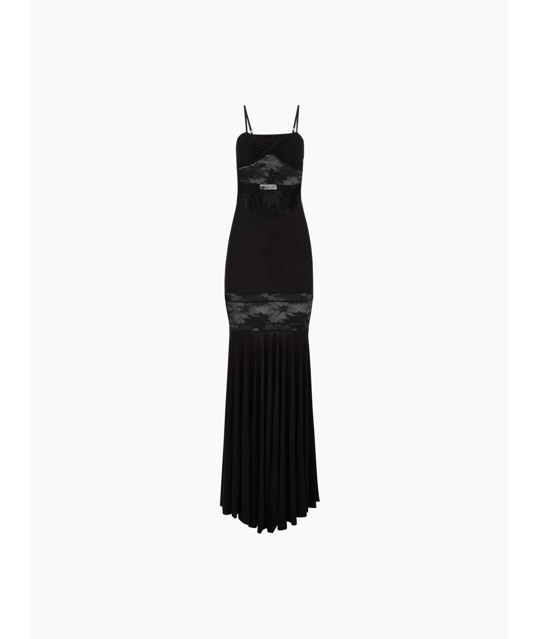 NINA RICCI Черное вискозное вечернее платье, фото 6