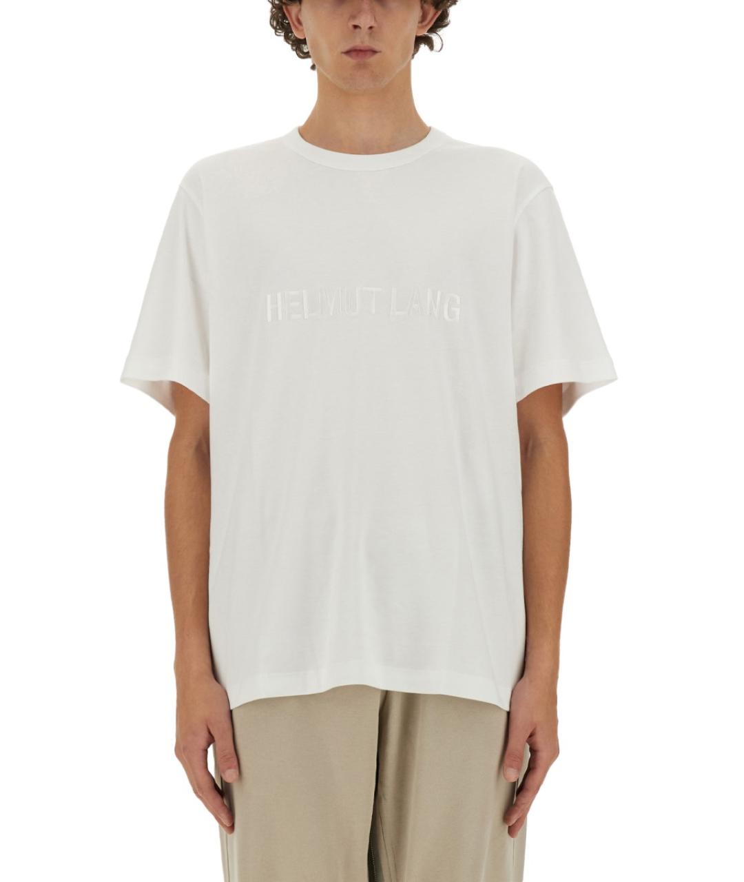 HELMUT LANG Белая хлопковая футболка, фото 5