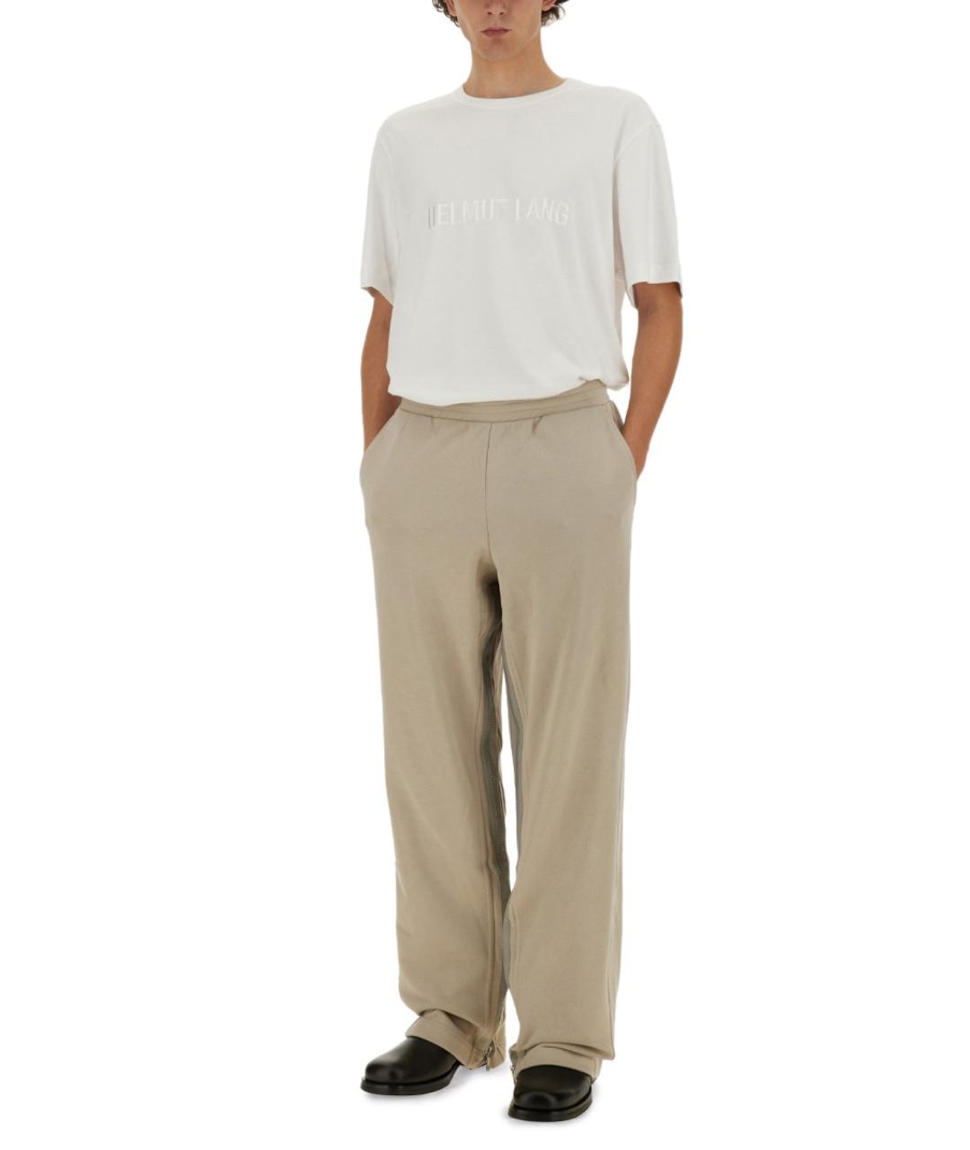 HELMUT LANG Белая хлопковая футболка, фото 2