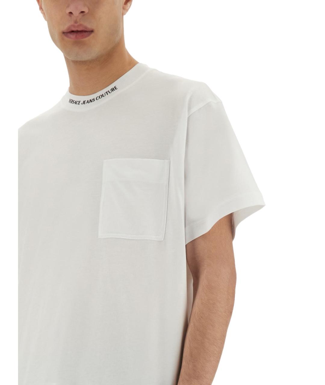 VERSACE JEANS COUTURE Белая хлопковая футболка, фото 4