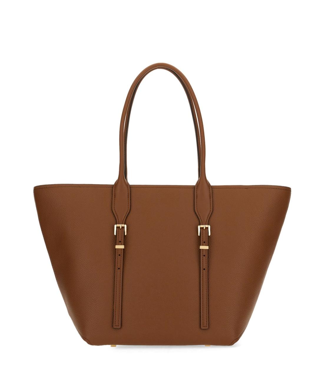 MICHAEL KORS Коричневая кожаная сумка тоут, фото 2