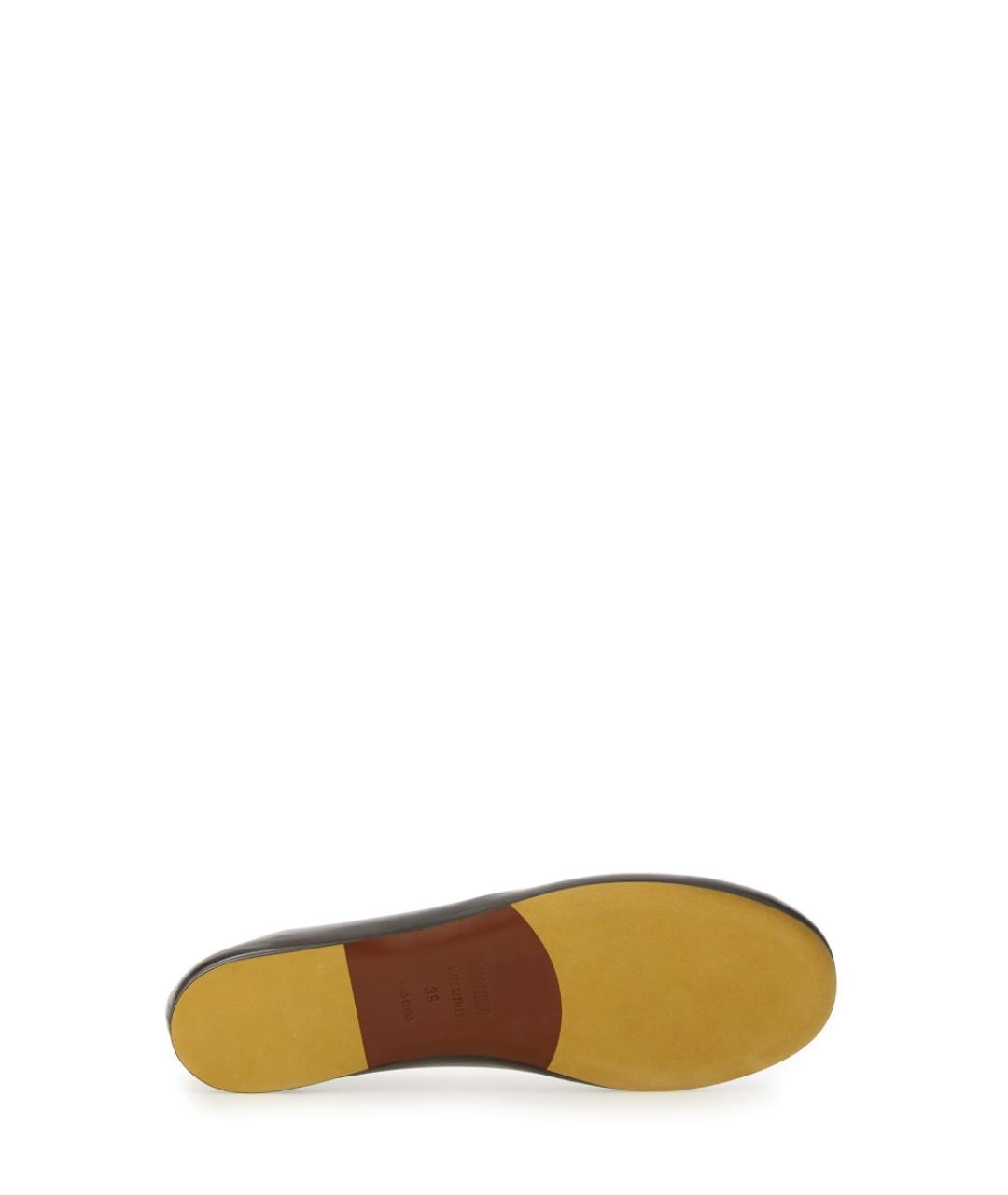 MOSCHINO Коричневые кожаные балетки, фото 5