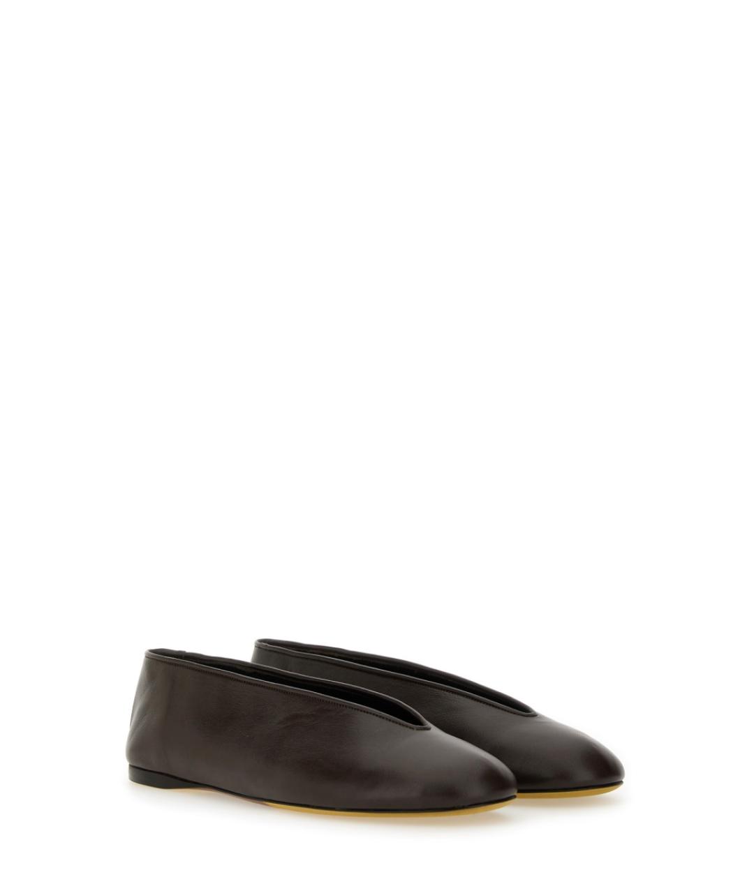 MOSCHINO Коричневые кожаные балетки, фото 2