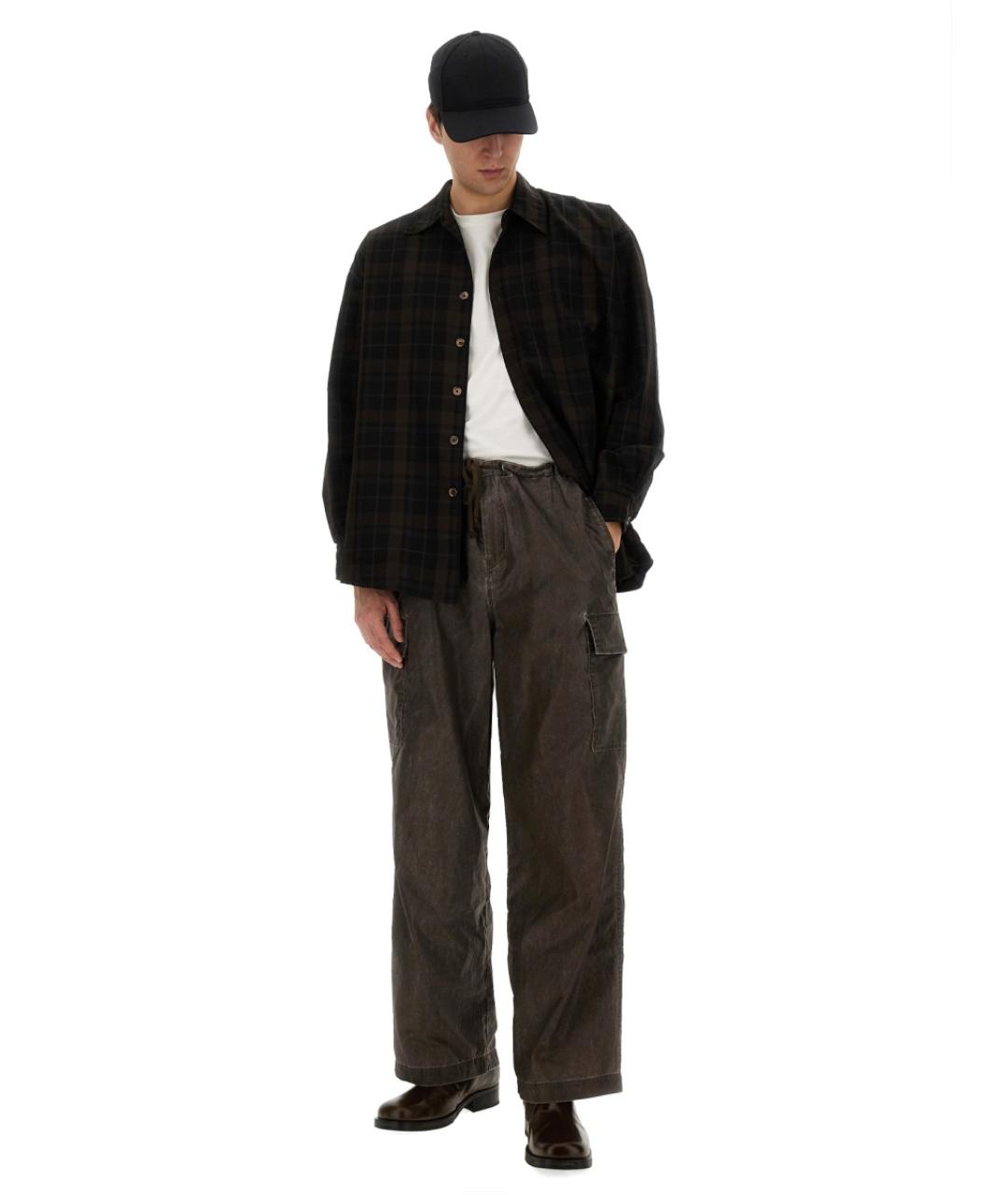 OUR LEGACY Коричневая хлопко-полиэстеровая кэжуал рубашка, фото 2