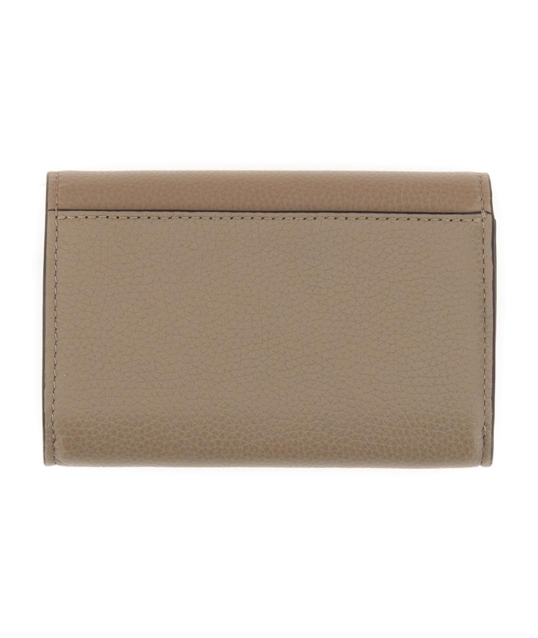 MICHAEL KORS Бежевый кожаный кошелек, фото 2