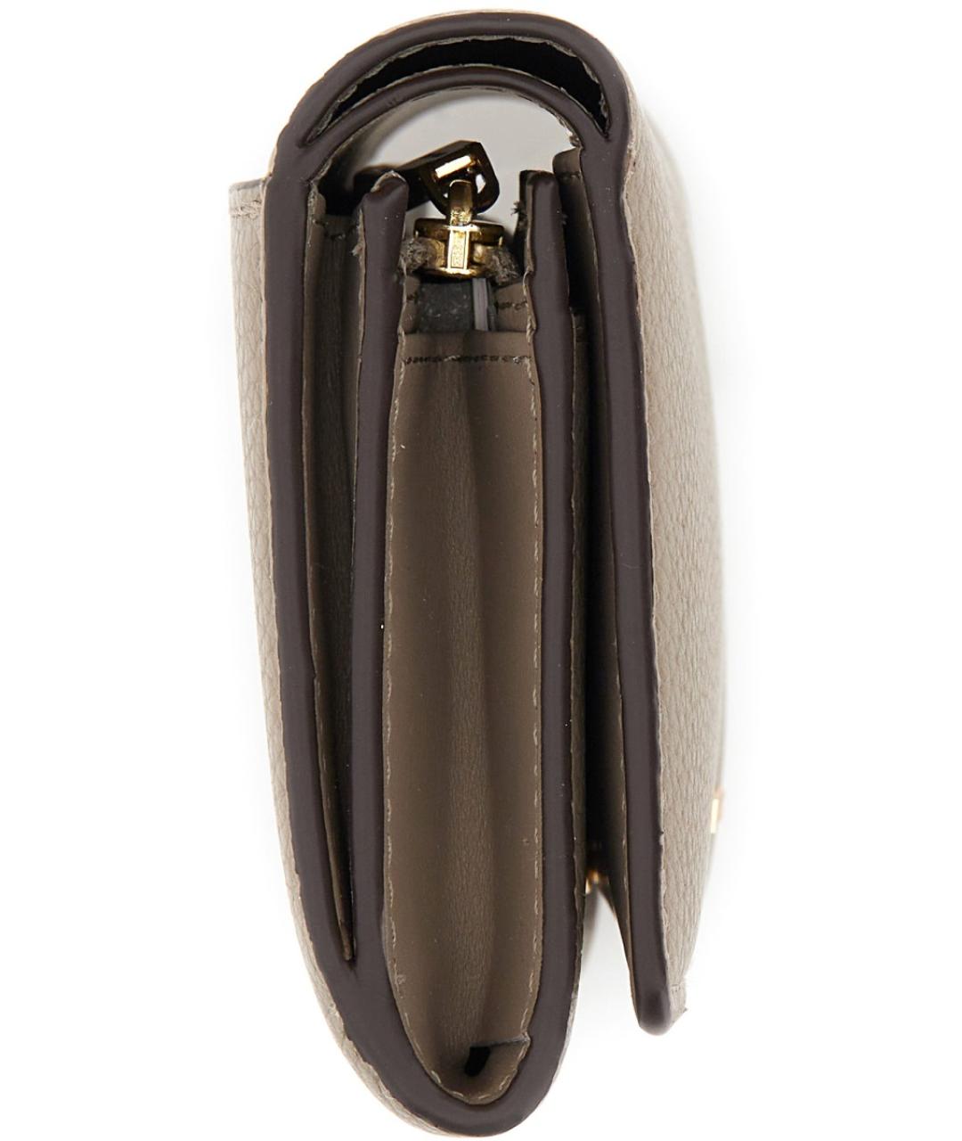 MICHAEL KORS Бежевый кожаный кошелек, фото 4