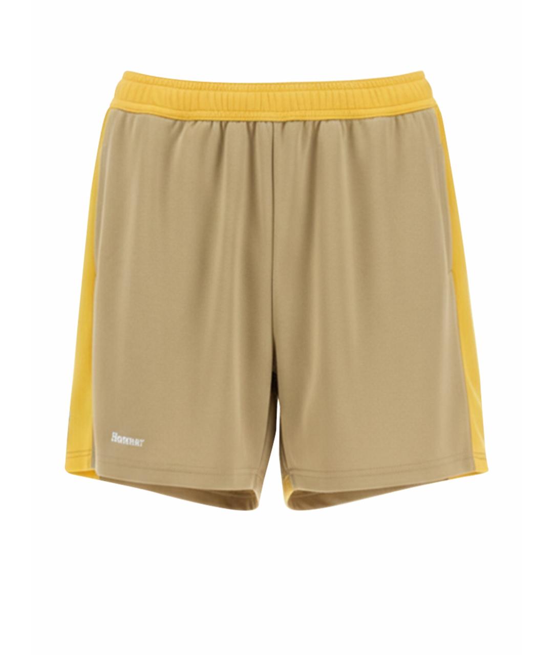 WALES BONNER Желтые полиэстеровые шорты, фото 1