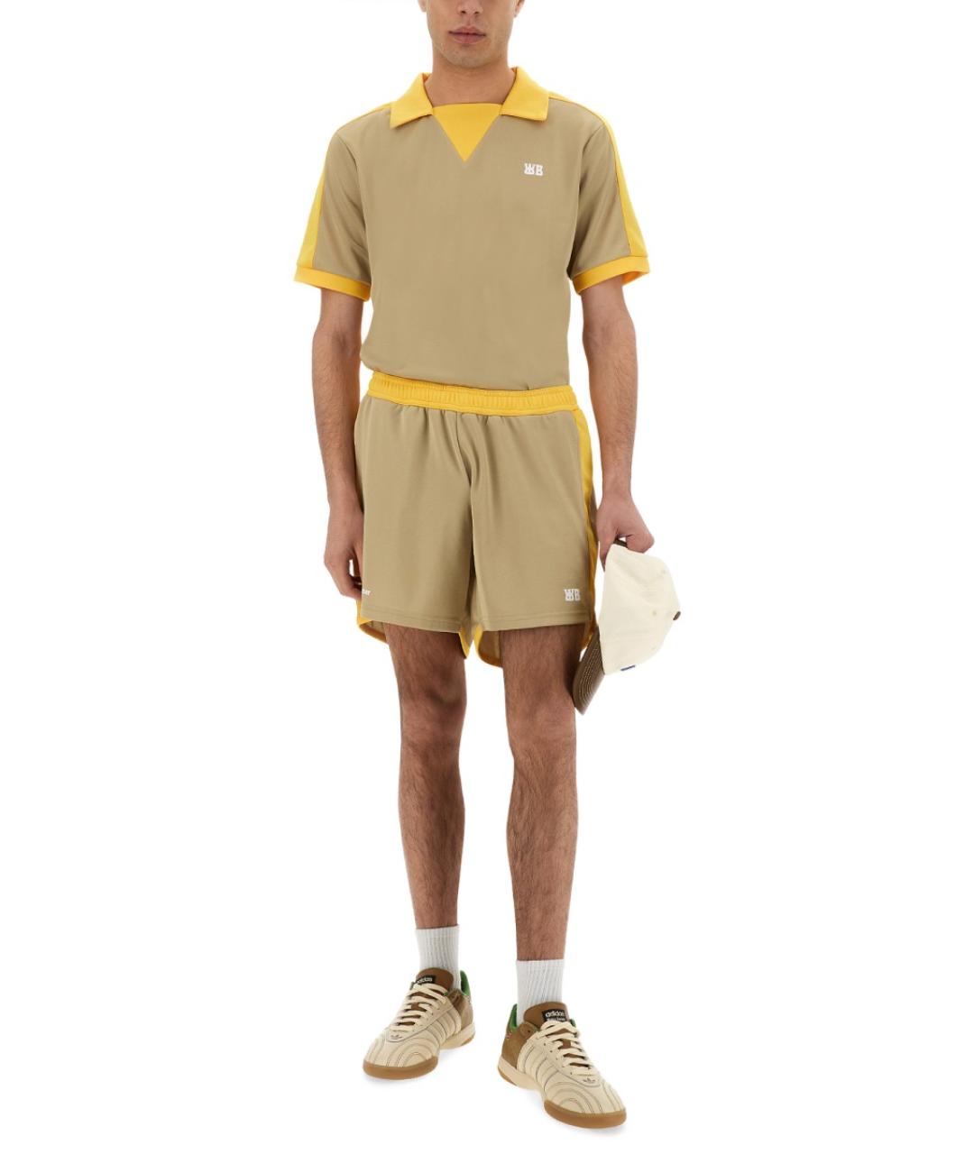 WALES BONNER Желтые полиэстеровые шорты, фото 2