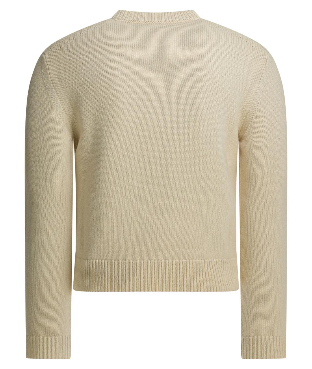 CELINE Белый кашемировый джемпер / свитер, фото 2