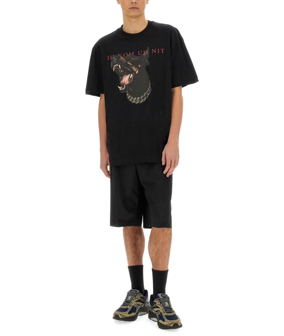 IH NOM UH NIT Черная хлопковая футболка, фото 2