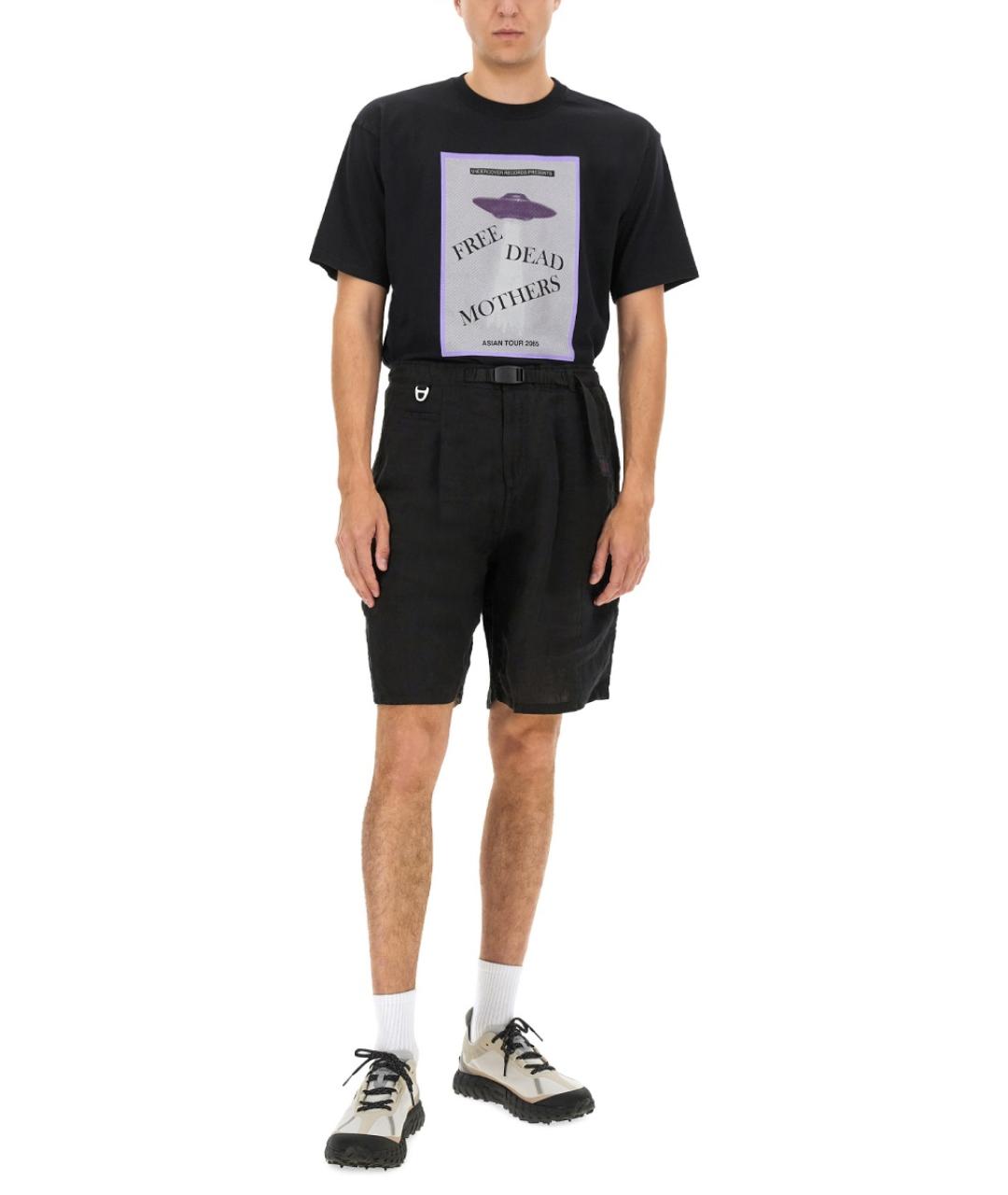 UNDERCOVER Черные льняные шорты, фото 3