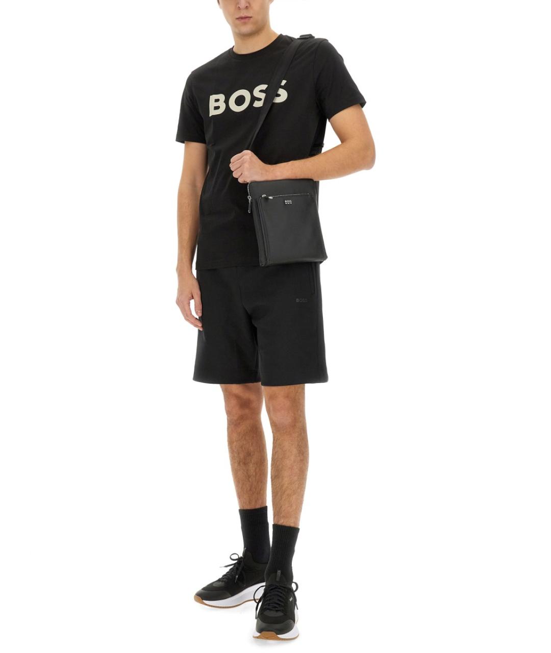 HUGO BOSS Черные хлопковые шорты, фото 2