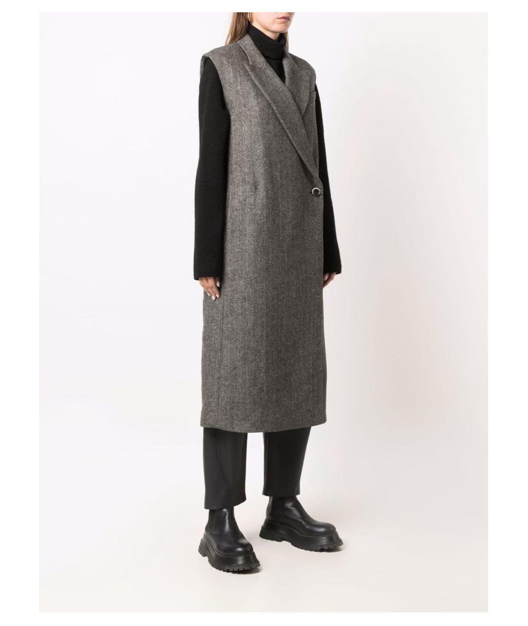 SPORTMAX Серый шерстяной жилет, фото 7