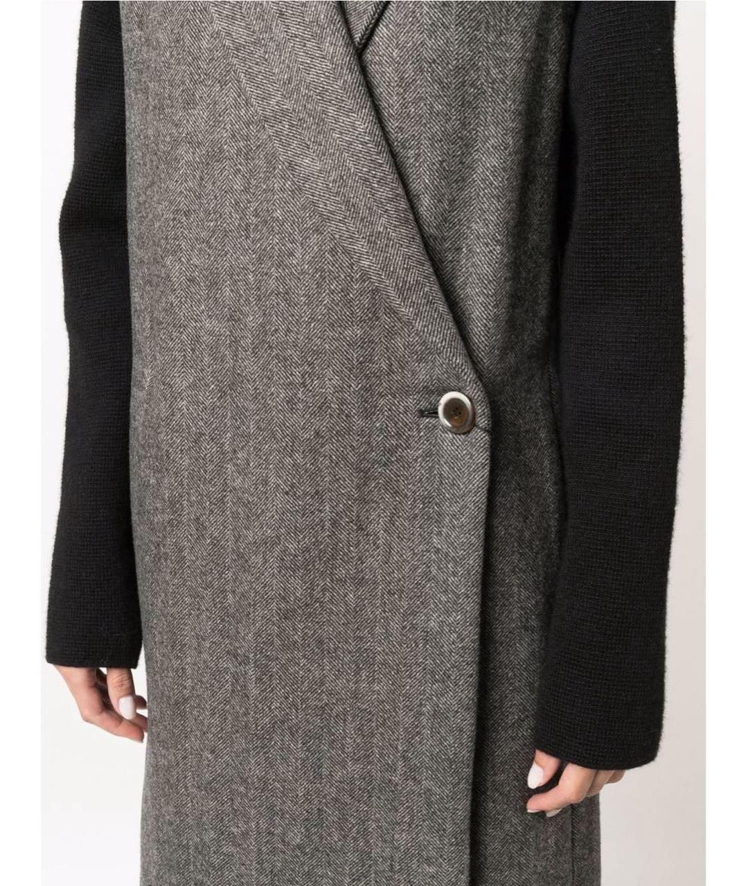 SPORTMAX Серый шерстяной жилет, фото 8