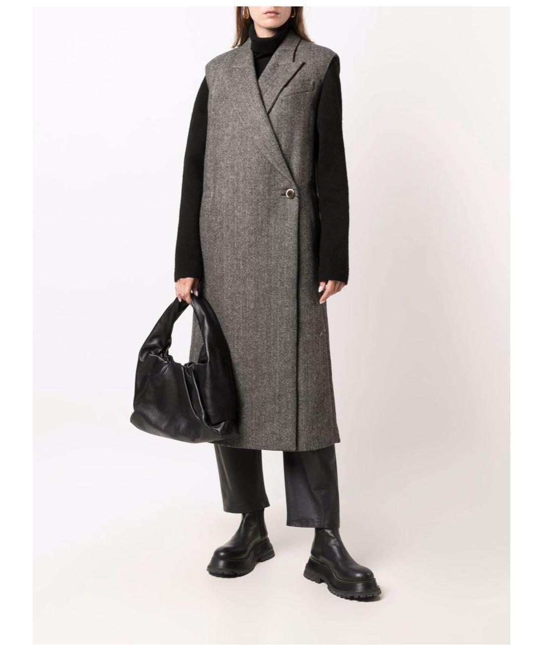 SPORTMAX Серый шерстяной жилет, фото 6