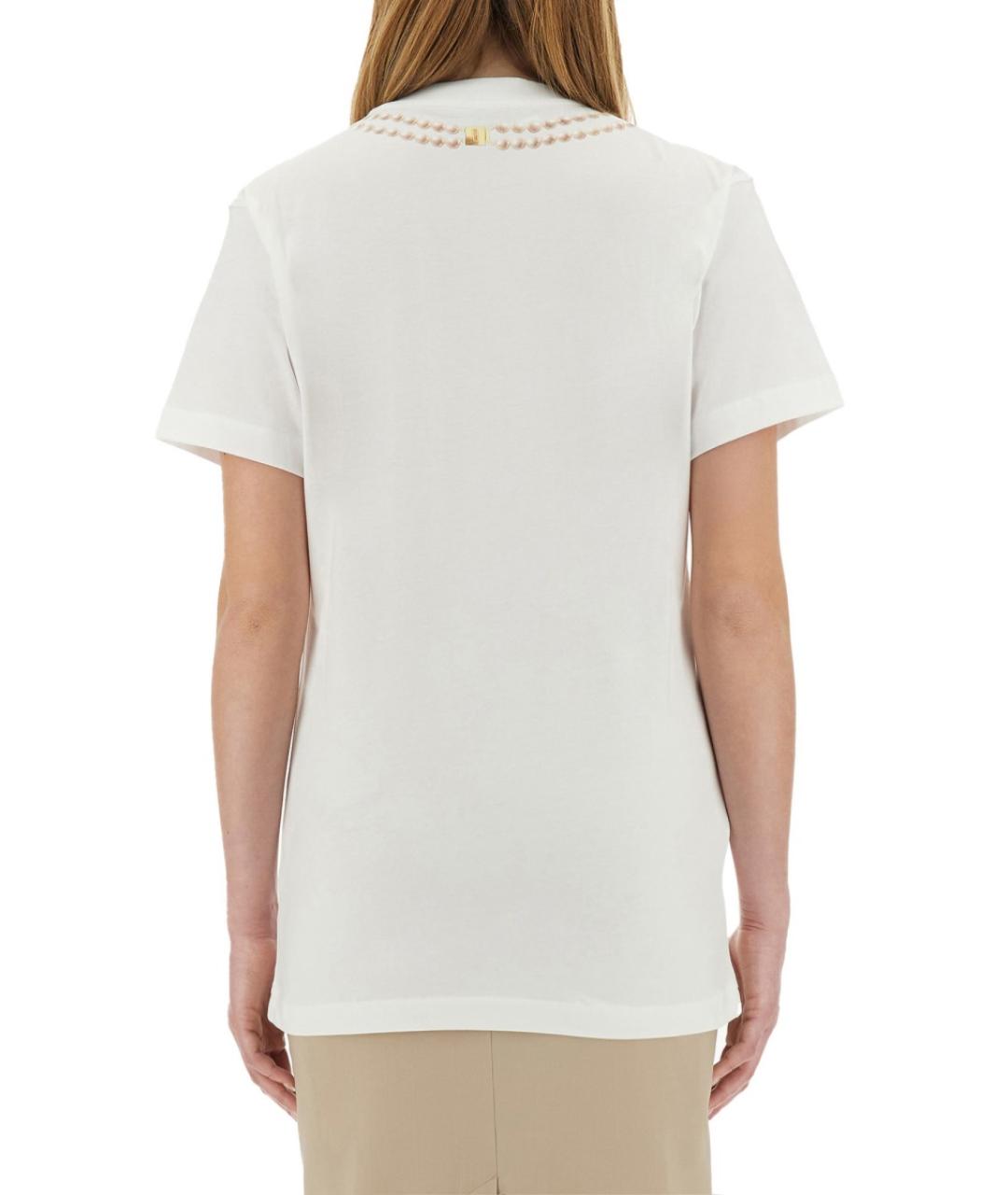 MOSCHINO Белая хлопковая футболка, фото 4