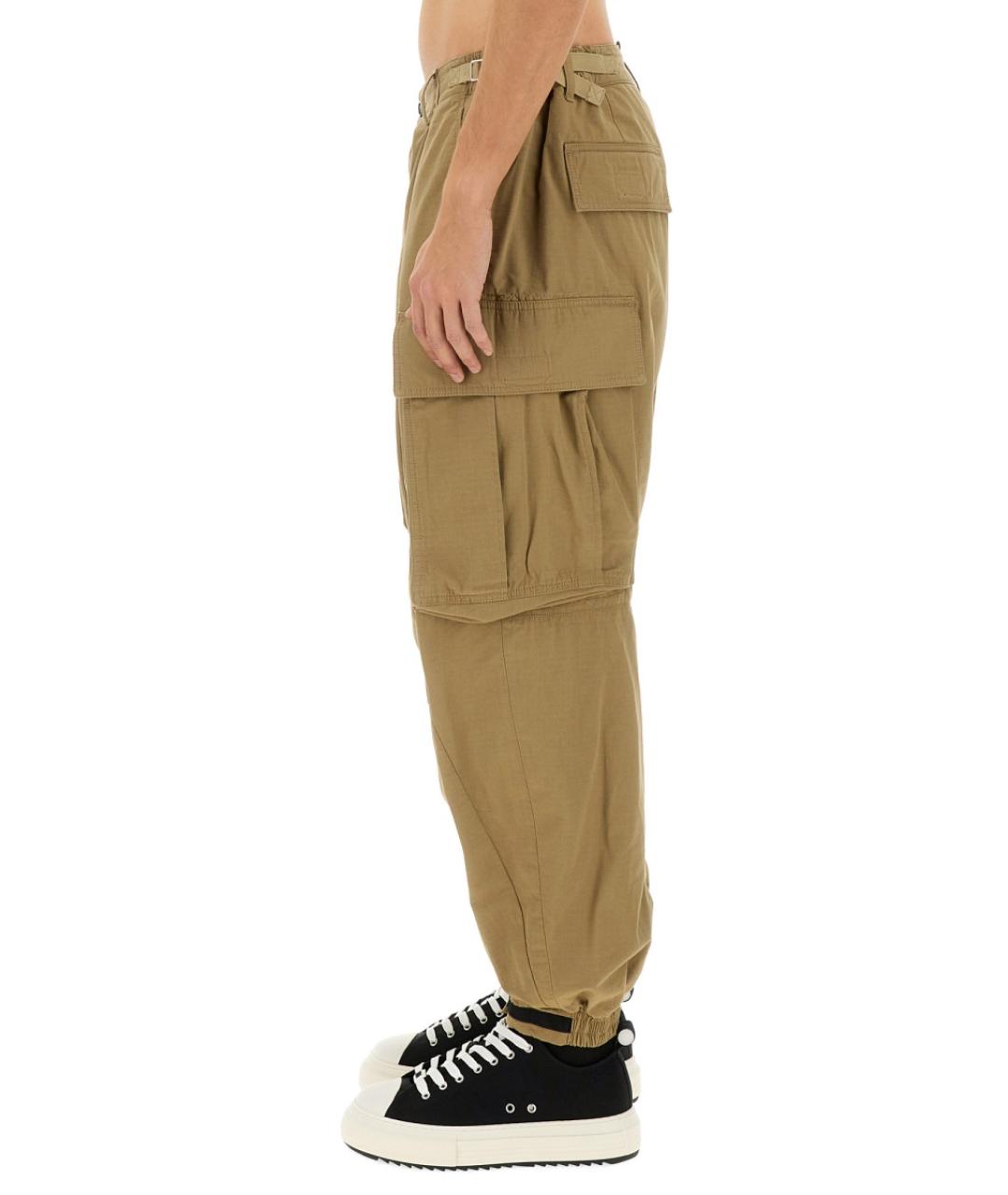 DSQUARED2 Бежевые хлопковые повседневные брюки, фото 4
