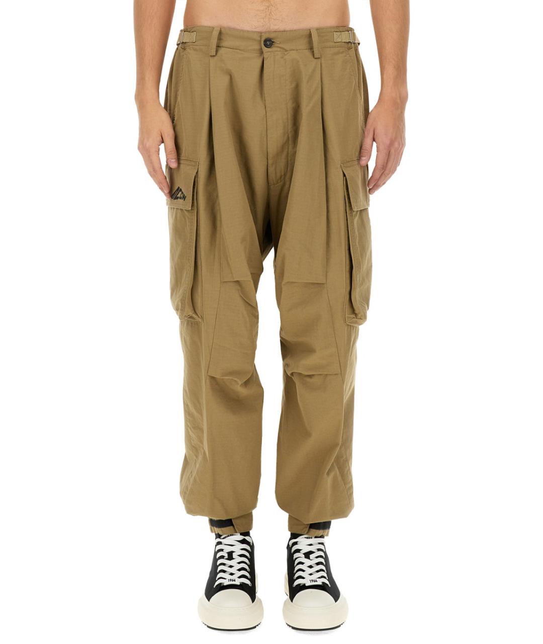 DSQUARED2 Бежевые хлопковые повседневные брюки, фото 5