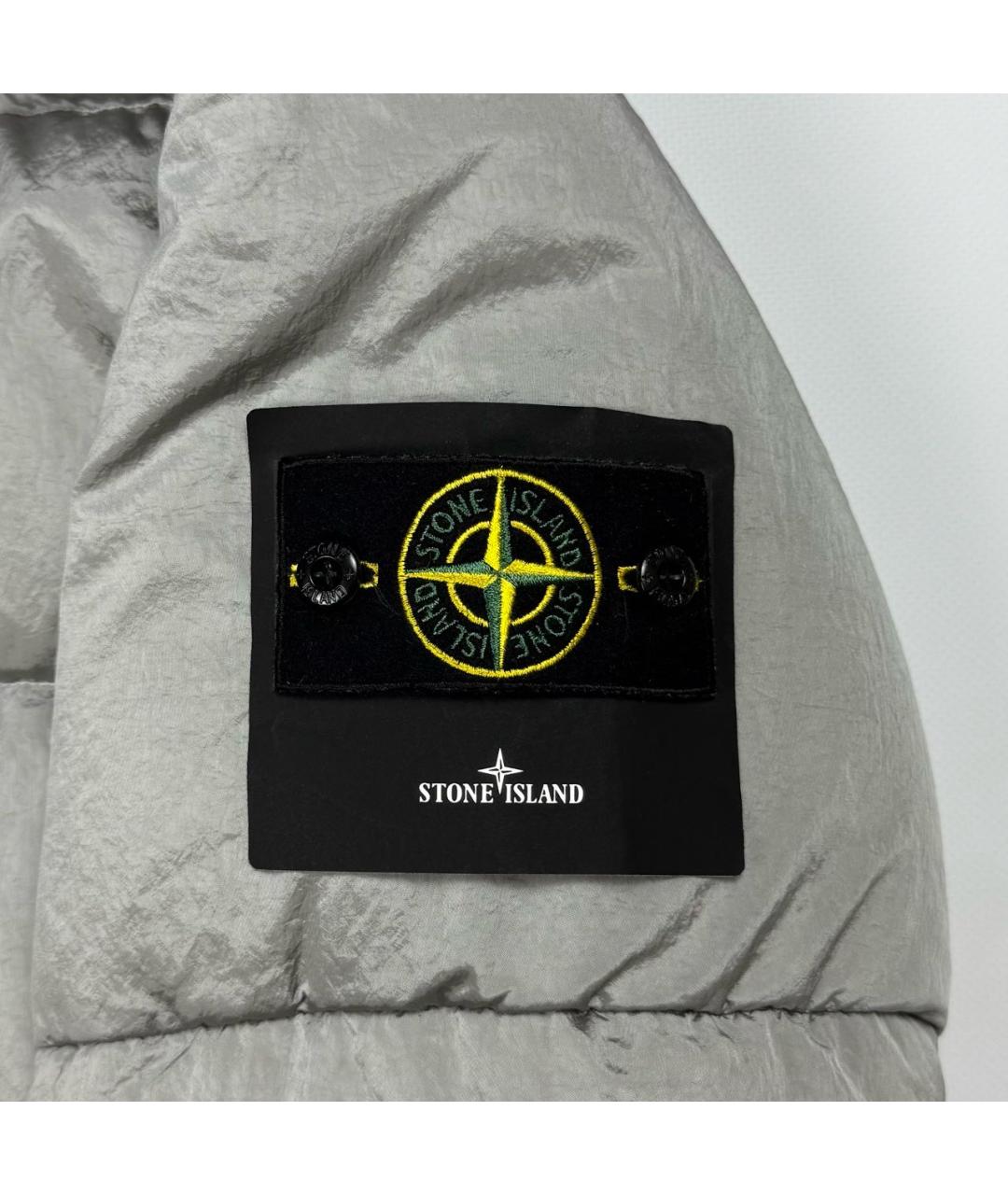 STONE ISLAND Серый пуховик, фото 4