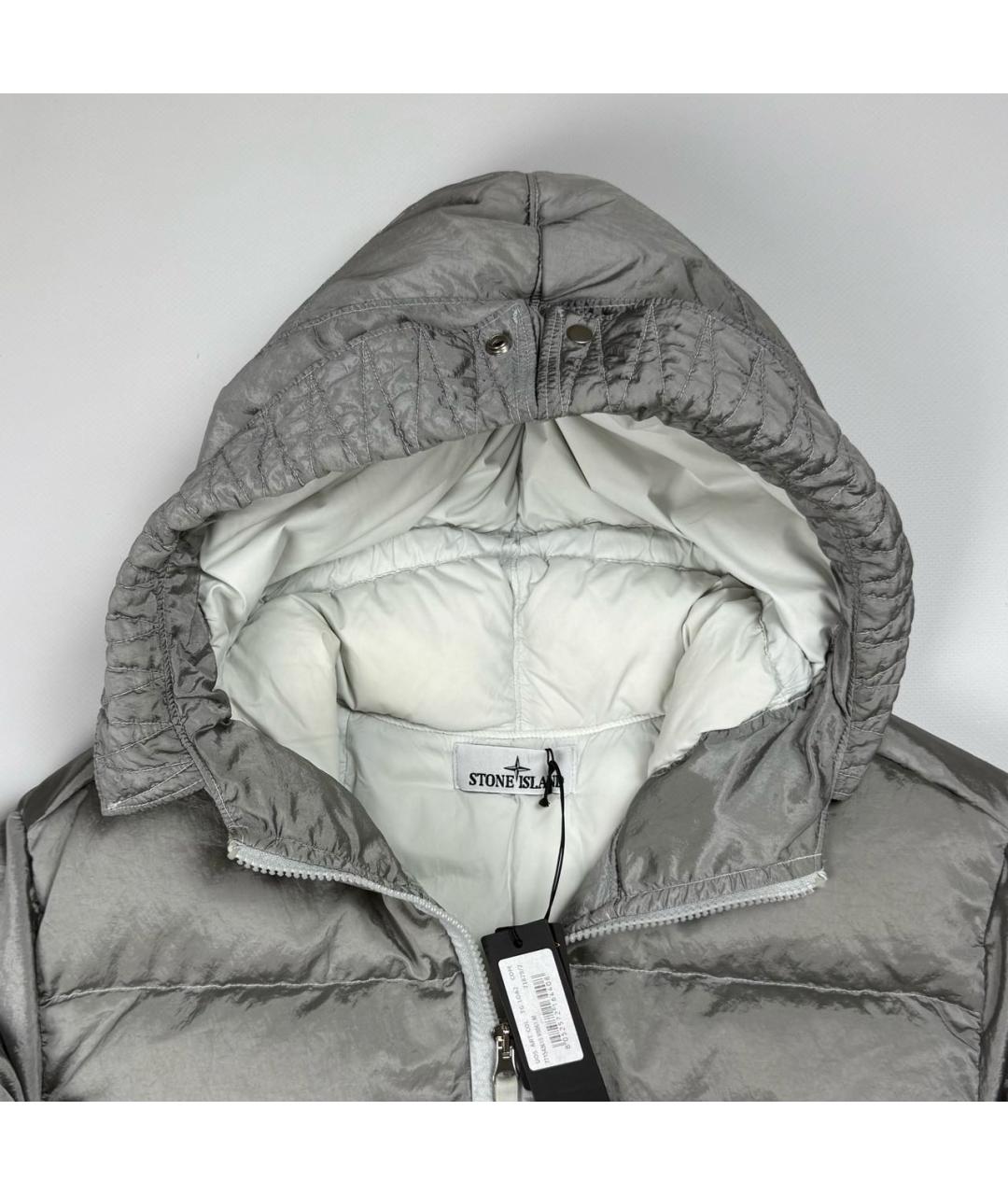 STONE ISLAND Серый пуховик, фото 3