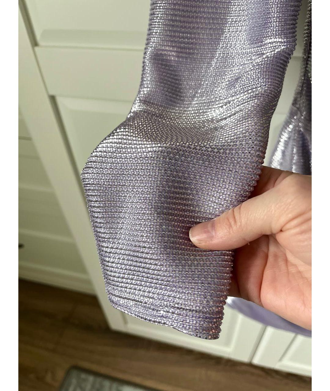 MAJE Фиолетовое полиэстеровое коктейльное платье, фото 6