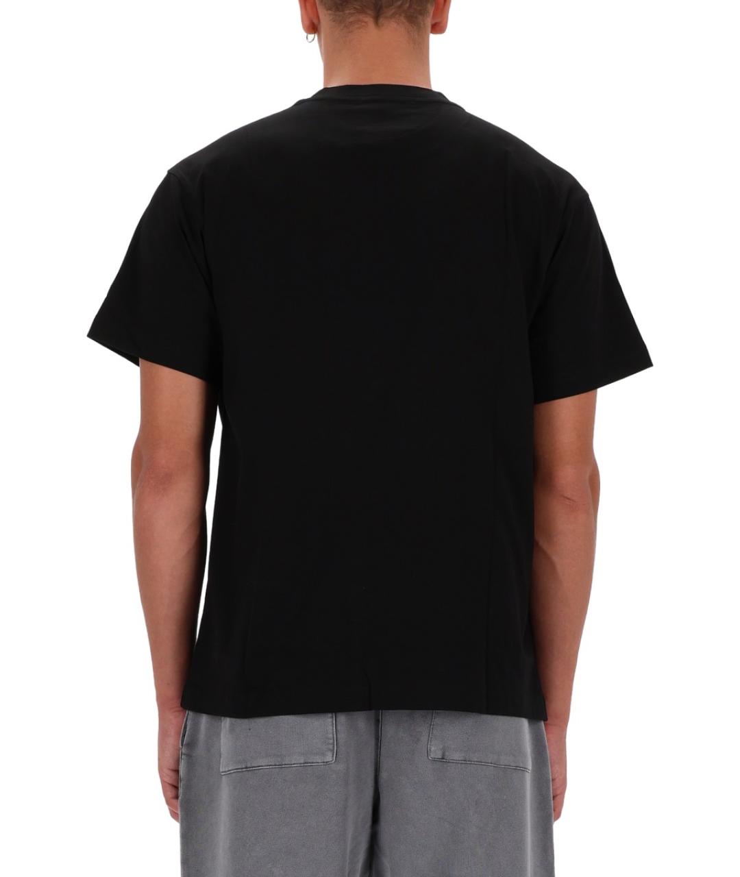 VERSACE JEANS COUTURE Черная хлопковая футболка, фото 4