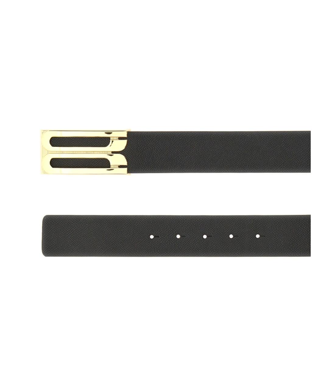 VICTORIA BECKHAM Черный кожаный ремень, фото 2