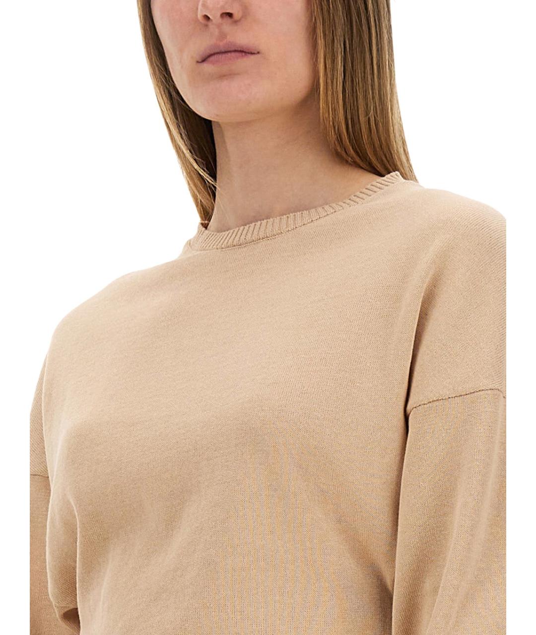ALYSI Бежевый хлопковый джемпер / свитер, фото 4
