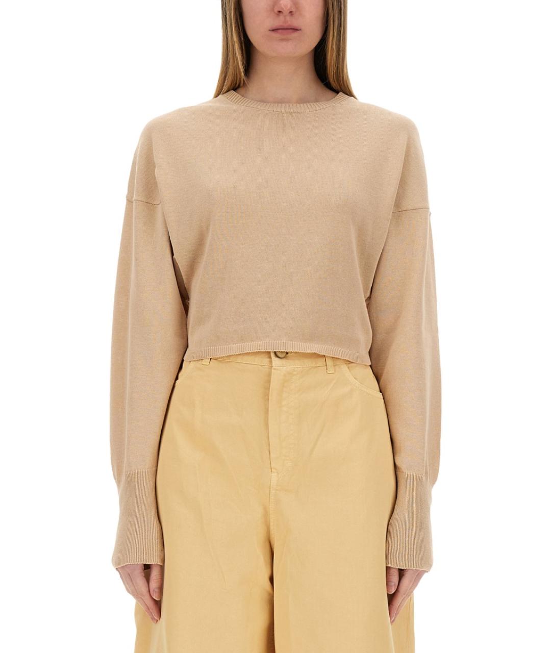 ALYSI Бежевый хлопковый джемпер / свитер, фото 5