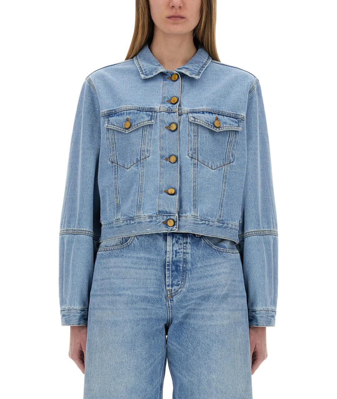 ALYSI Синяя хлопковая куртка, фото 5