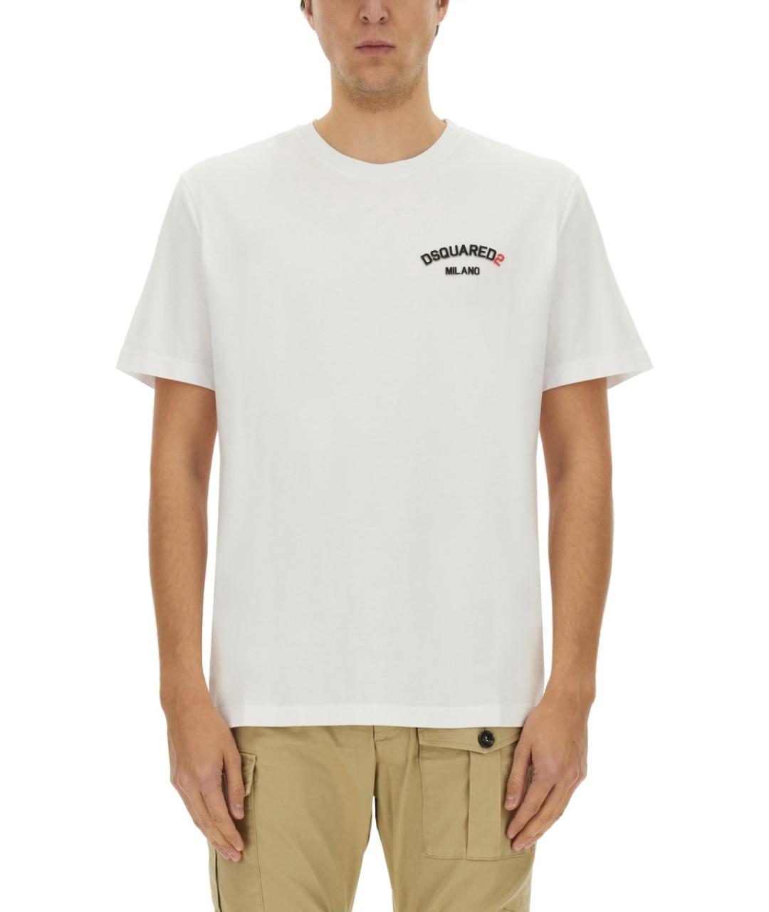 DSQUARED2 Белая хлопковая футболка, фото 2