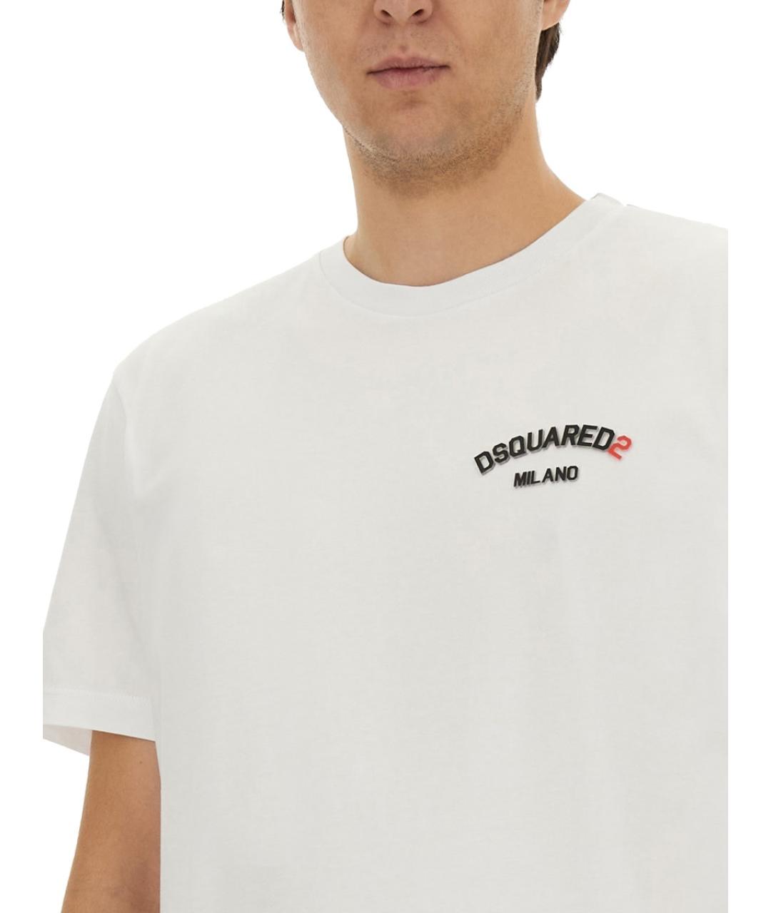 DSQUARED2 Белая хлопковая футболка, фото 5