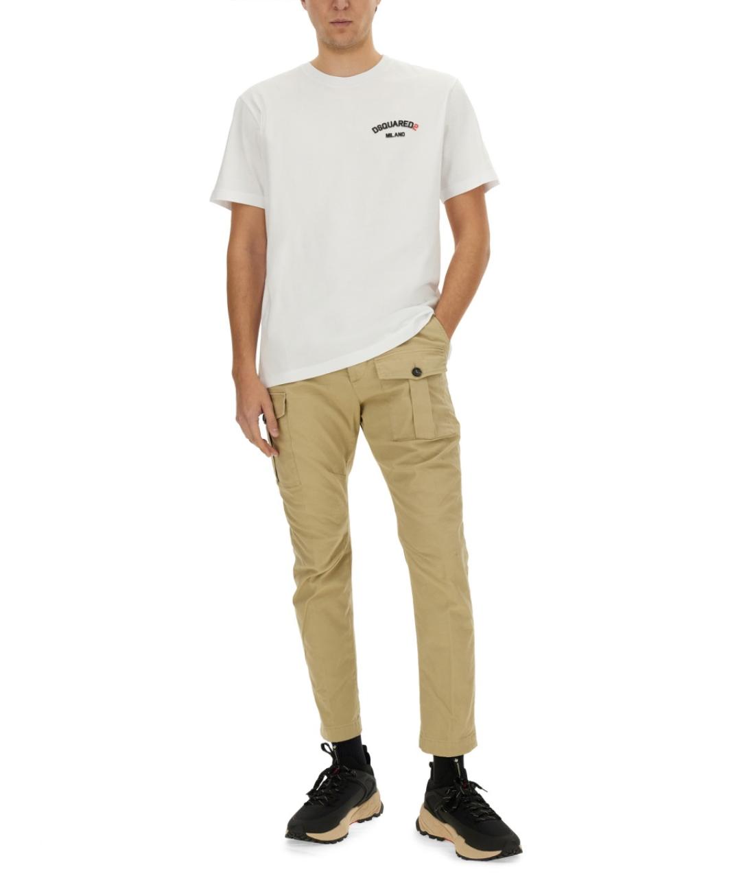 DSQUARED2 Белая хлопковая футболка, фото 3