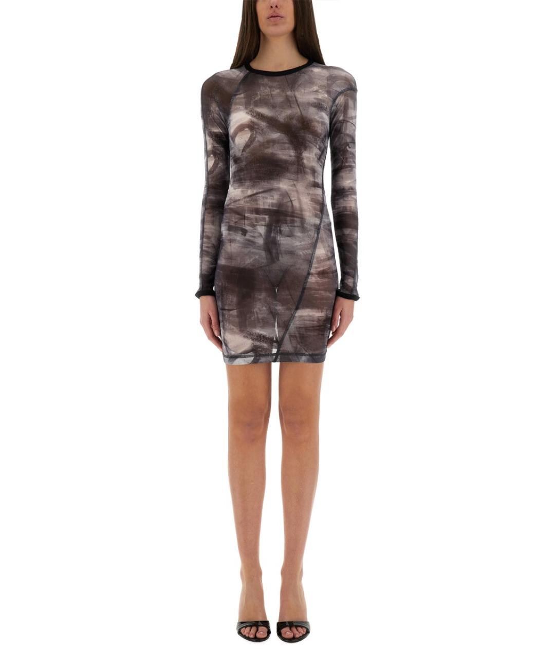 HELMUT LANG Серое полиамидовое коктейльное платье, фото 2