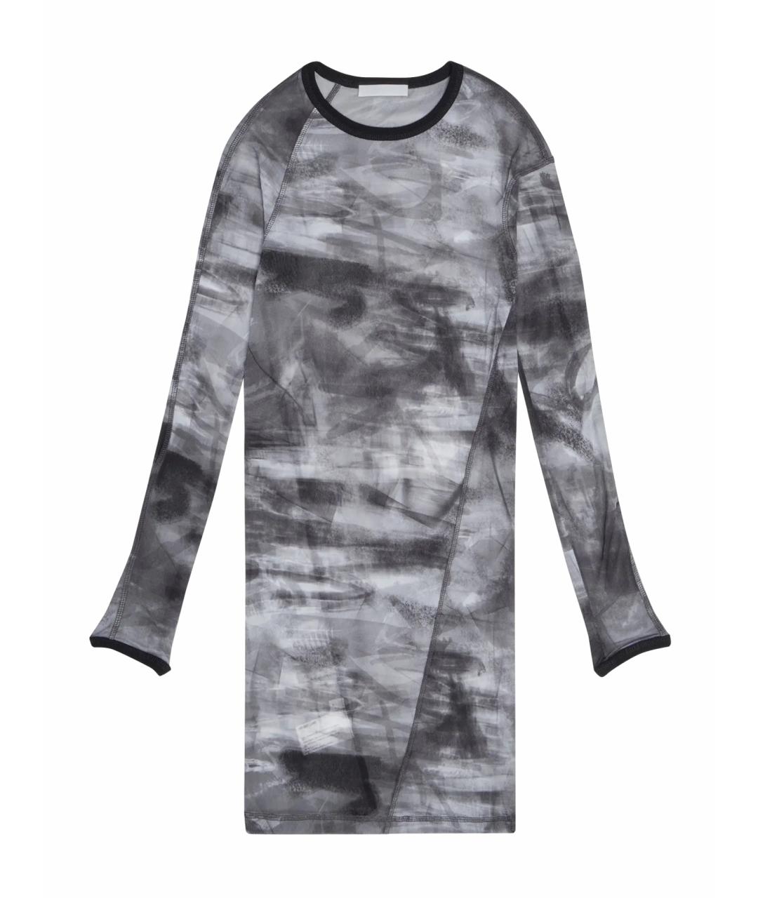 HELMUT LANG Серое полиамидовое коктейльное платье, фото 1