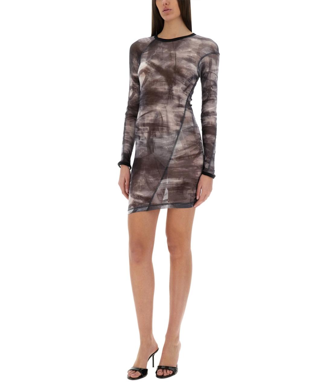 HELMUT LANG Серое полиамидовое коктейльное платье, фото 5