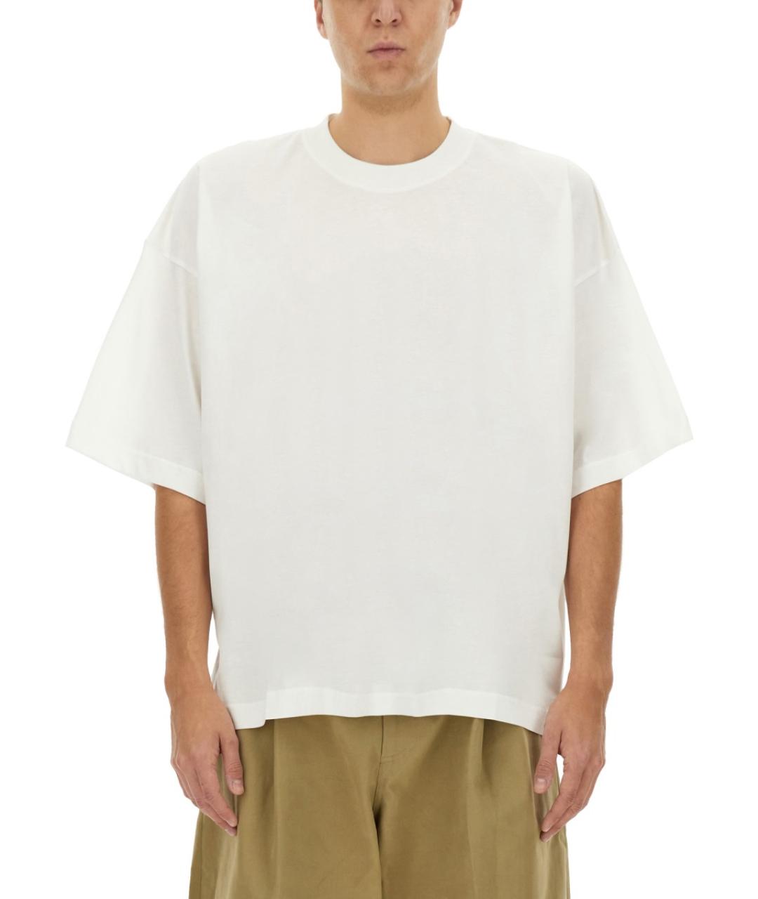STUDIO NICHOLSON Белая хлопковая футболка, фото 5