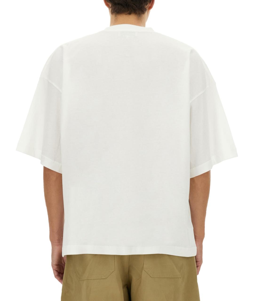STUDIO NICHOLSON Белая хлопковая футболка, фото 3