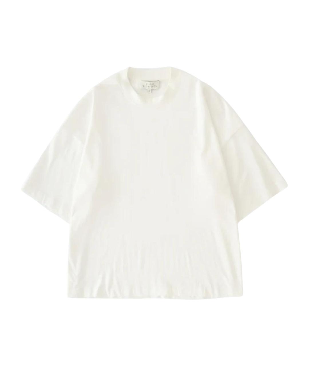 STUDIO NICHOLSON Белая хлопковая футболка, фото 1
