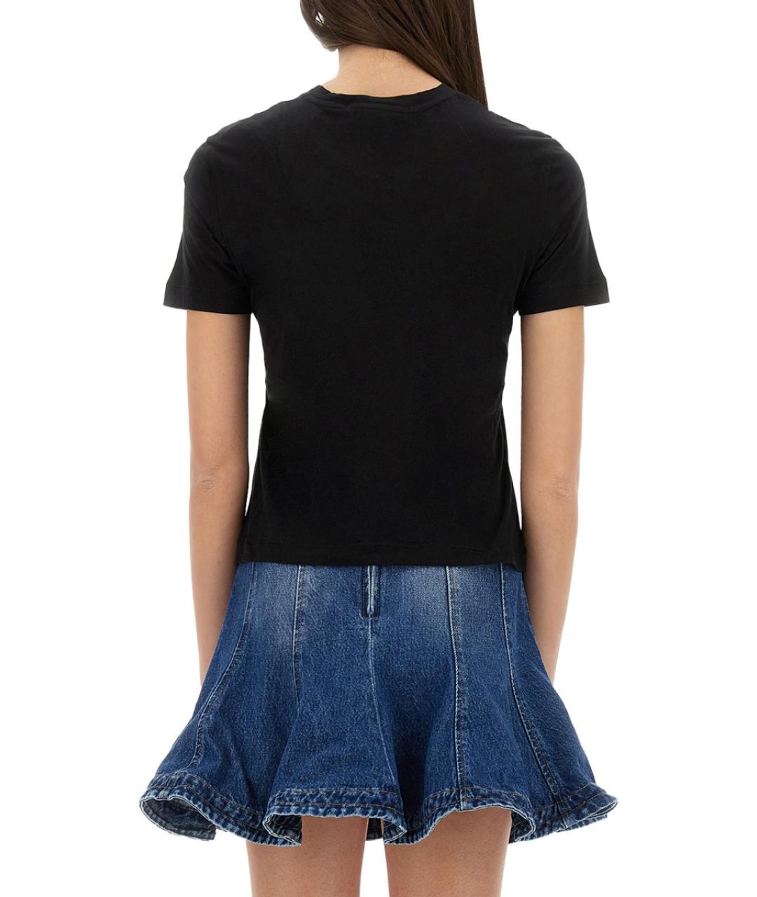 MSGM Черная хлопковая футболка, фото 3