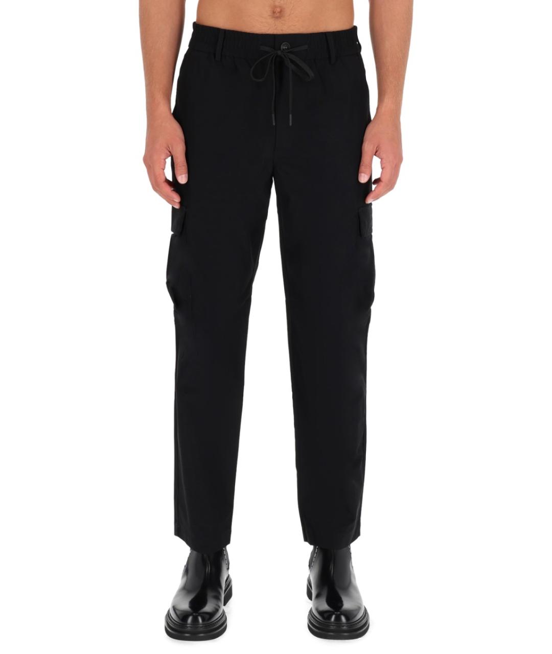 VERSACE JEANS COUTURE Черные полиэстеровые повседневные брюки, фото 5