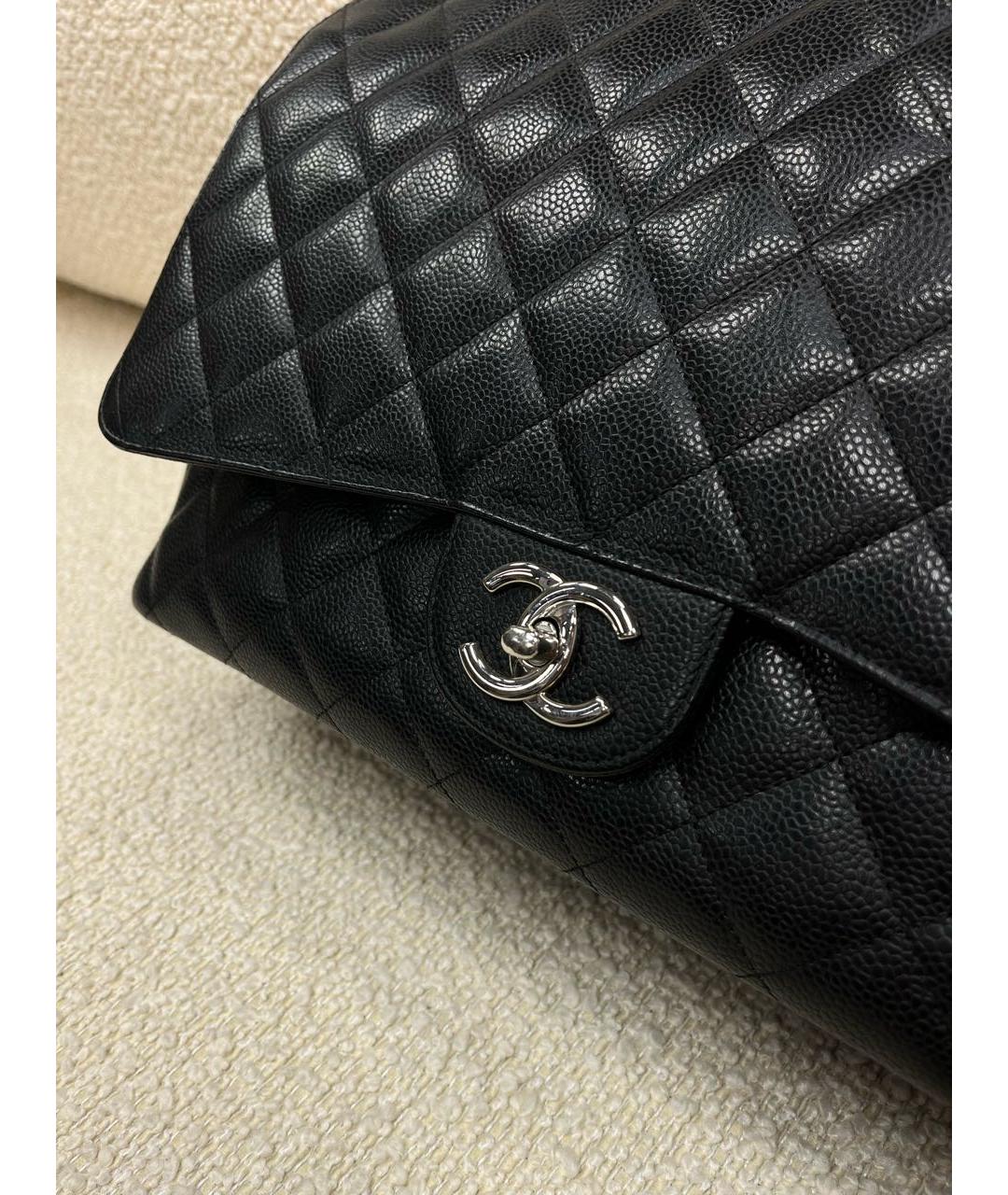 CHANEL Черная кожаная сумка через плечо, фото 6