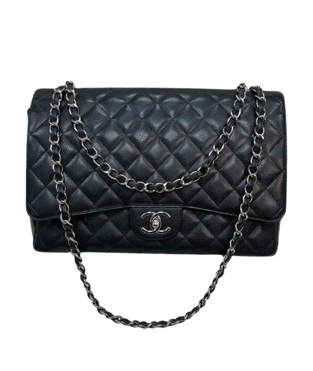 CHANEL Черная кожаная сумка через плечо, фото 1