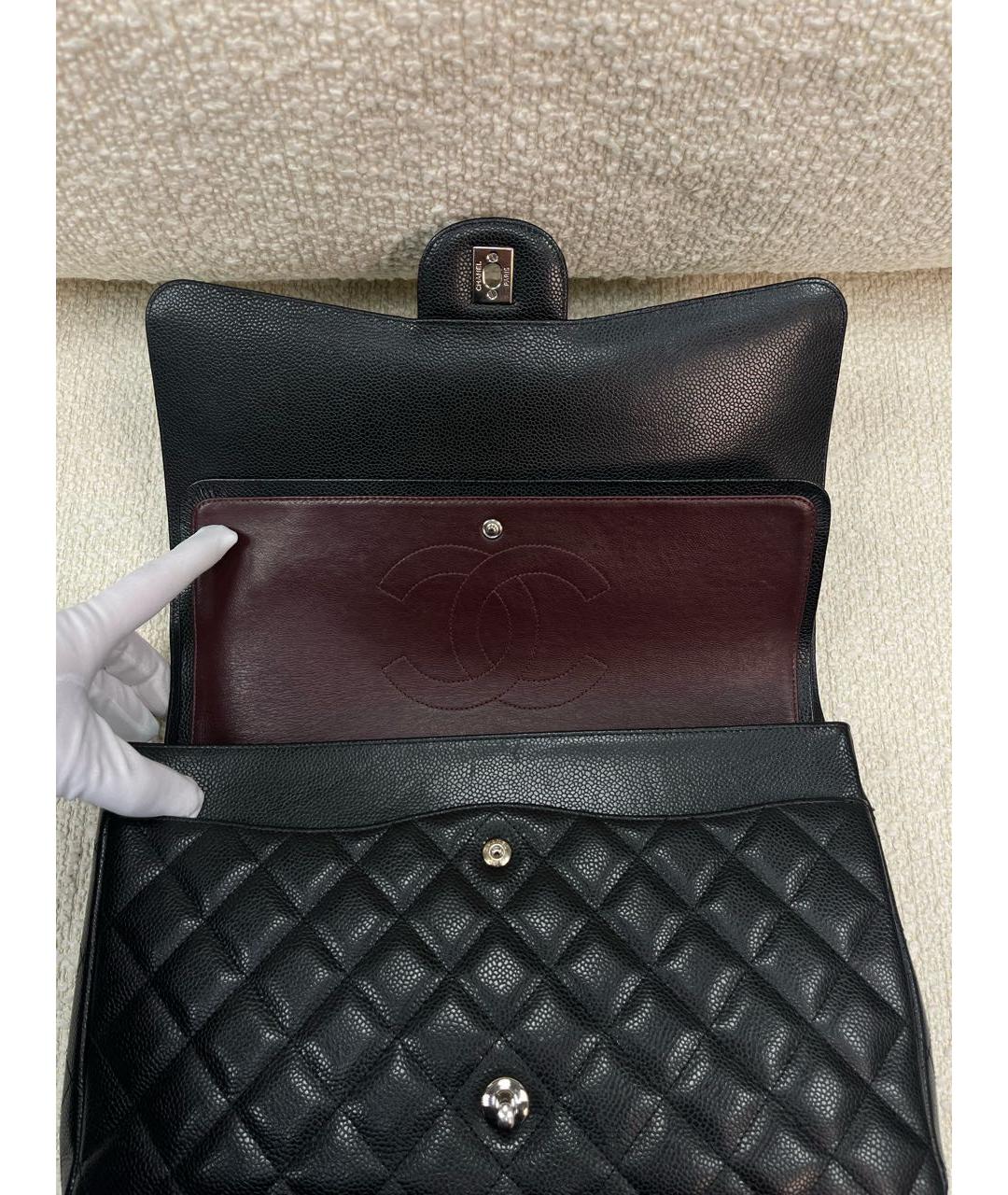 CHANEL Черная кожаная сумка через плечо, фото 5
