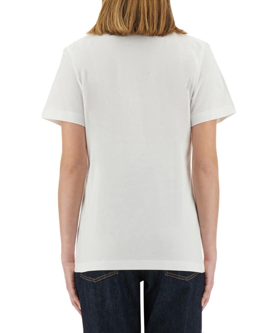 MOSCHINO Белая хлопковая футболка, фото 5