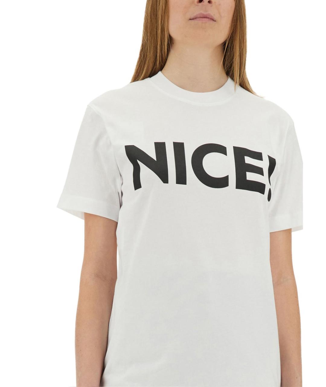 MOSCHINO Белая хлопковая футболка, фото 4