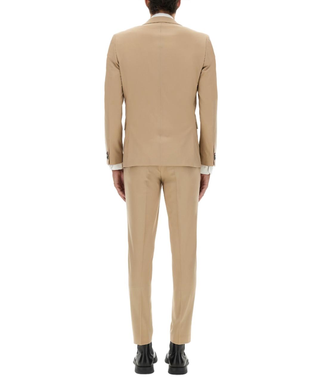 HUGO Бежевый классический костюм, фото 3